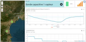 Sonde d’humidité du sol capacitive — 1 horizon